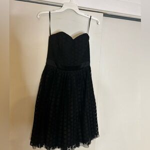 White House Black Market Black polka dot tulle Dress
